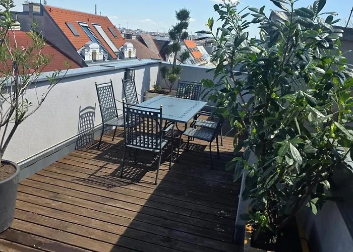 דירה Luxury Penthouse Wien 2 Dachterrassen Fuer 8 Pers וינה