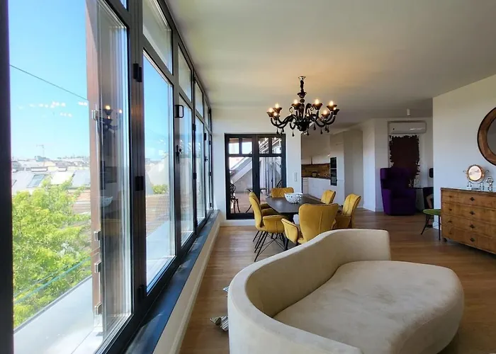 Luxury Penthouse Wien 2 Dachterrassen Fuer 8 Pers דירה *