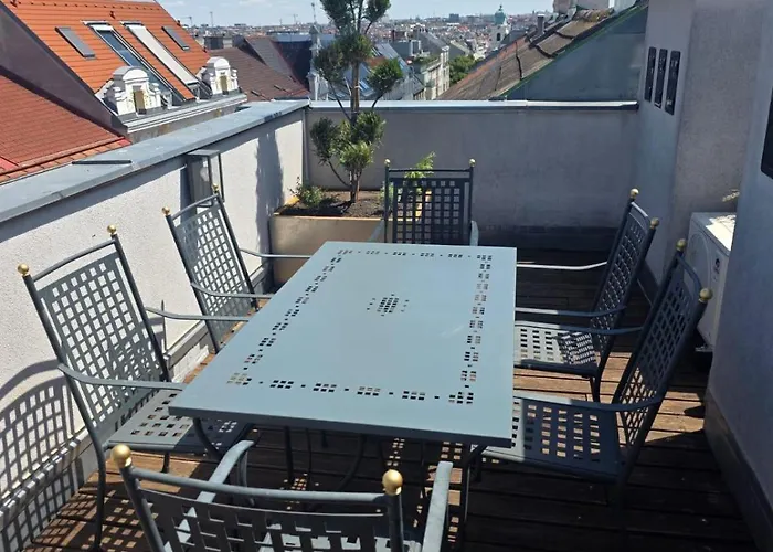 Luxury Penthouse Wien 2 Dachterrassen Fuer 8 Pers דירה וינה