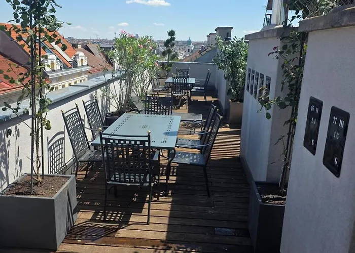 דירה Luxury Penthouse Wien 2 Dachterrassen Fuer 8 Pers וינה