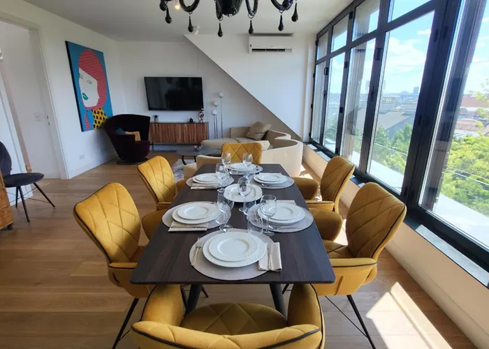 דירה Luxury Penthouse Wien 2 Dachterrassen Fuer 8 Pers וינה